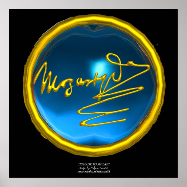 Póster HOMAGE TO MOZART, Blue Sapphire Tamanho colossal (Frente)