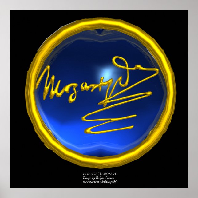 Póster HOMAGE TO MOZART, Blue Sapphire Tamanho colossal (Frente)