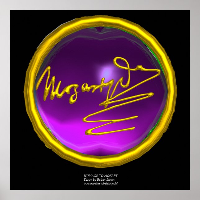 Poster HOMAGEM A MOZART, Ametista púrpura, tamanho coloss (Frente)