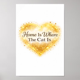 Poster Home Is Where the Cat Is Printable Wall Art