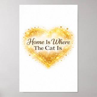 Poster Home Is Where the Cat Is Printable Wall Art