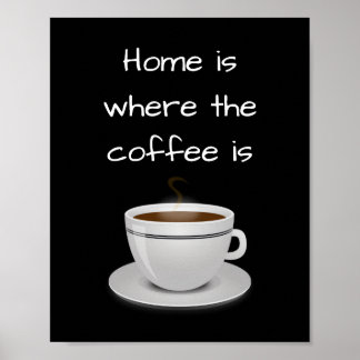 Poster Home is where the coffee is