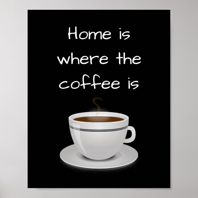 Poster Home is where the coffee is (Frente)