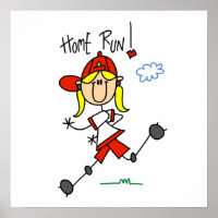Home Run Girls Softball T-shirts e presentes