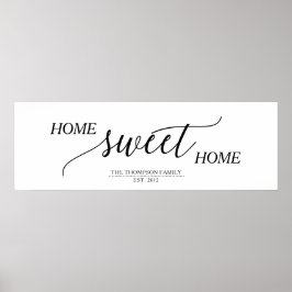 Poster Home Sweet Home Family Name