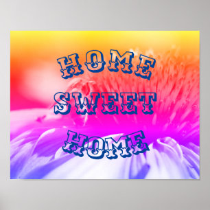 Poster Home Sweet Home Honey Bee On Flower