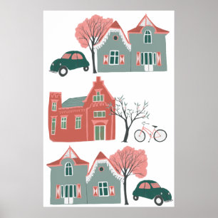 Poster Home Sweet Home Illustration