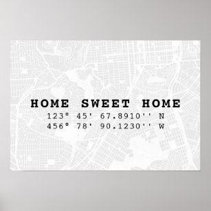 Poster Home Sweet Home   Mapear e personalizar coordenada