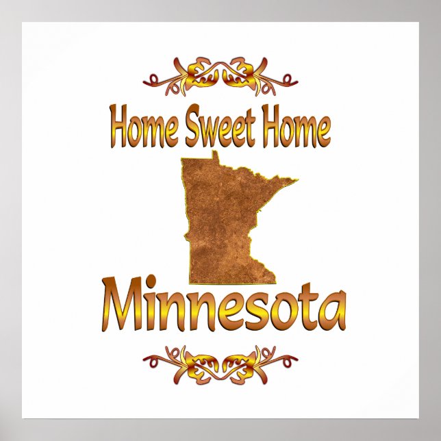 Póster Home Sweet Home Minnesota (Frente)