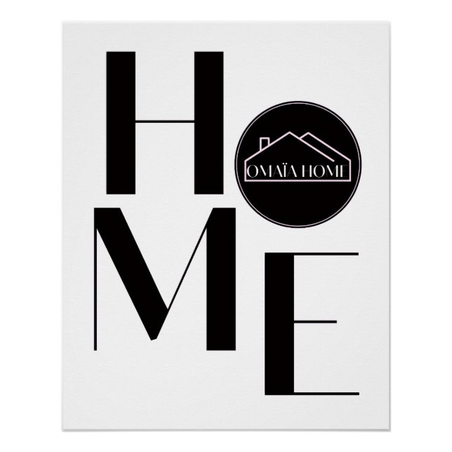 Póster HOME Typography Wall Art (Frente)