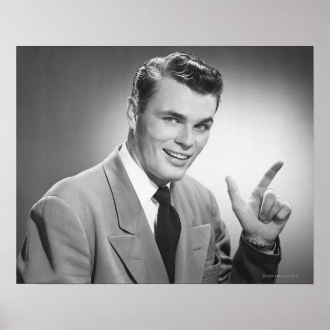 Póster Homem a apontar 2 (Frente)