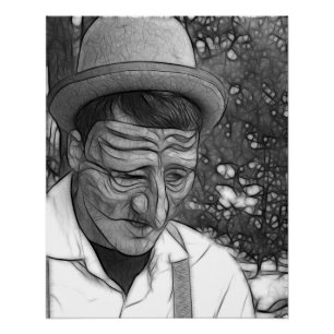 Póster Homem Abstrato Depressão