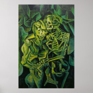 Póster Homem-abstrato e Arte Geométrica Do Esqueleto