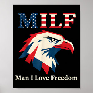 Poster Homem Amar Liberdade Águia Bandeira Memorial Veter