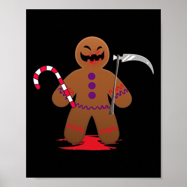 Poster Homem Assustador Da Morte Para O Halloween (Frente)