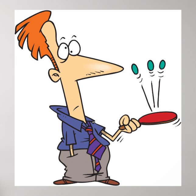 Poster Homem Batendo Bolas Em Um Bat (Frente)