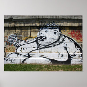 Póster Homem Branco Gordo