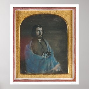 Póster Homem com casaco azul e revólver (40455)