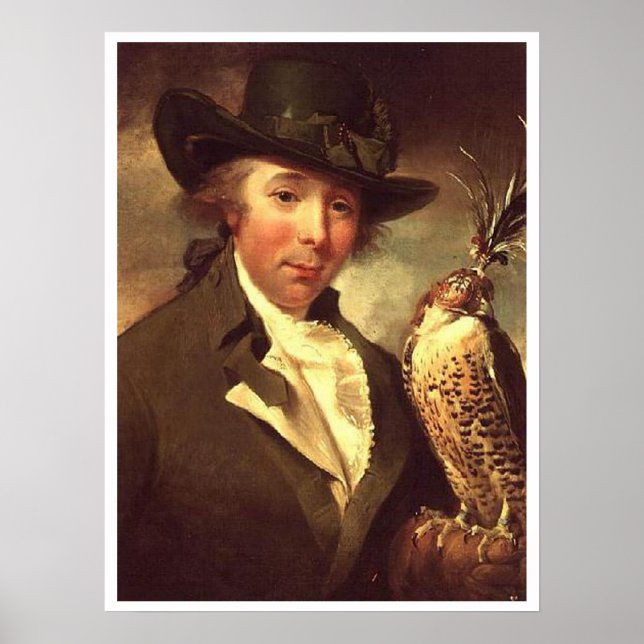 Poster Homem com Falcão (Frente)