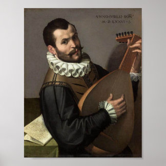 Póster Homem com Lute