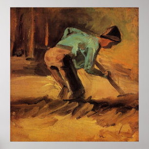 Poster Homem Curvado com Bastão, Pá por Vincent van Gogh