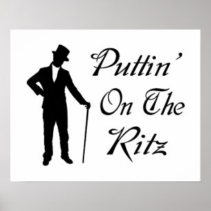 Poster Homem Dapper Puttin no Ritz