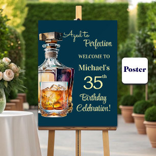 Poster Homem de 35 anos envelhecido à perfeição Whiskey A