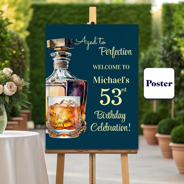 Poster Homem de 53 anos envelhecido à perfeição Whiskey A (Criador carregado)