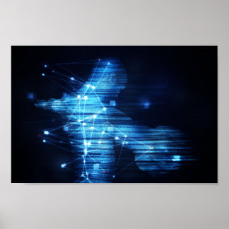 Poster Homem de alta tecnologia