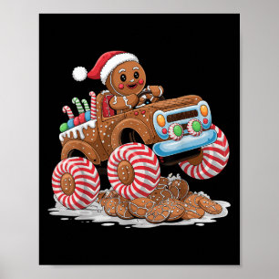 Poster Homem de Biscoito de Gengibre de Caminhão Monstro 