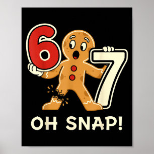 Poster Homem de Biscoito de Gengibre Engraçado 67 Seis Se