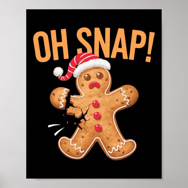 Poster Homem de Biscoito Oh Snap Natal  (Frente)