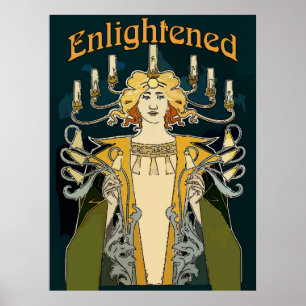Poster Homem de Deco de Arte Iluminado