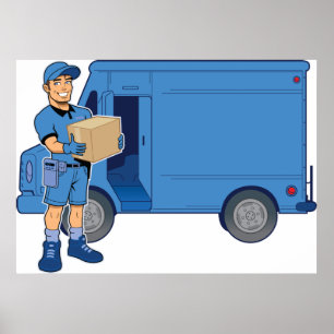 Poster Homem de entrega expresso