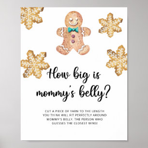 Poster Homem de gengibre quão grande é a barriga da mamãe
