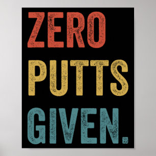 Poster Homem de Golfe Retro Jogador de Golfe Mulheres Zer