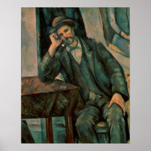 Póster Homem de Paul Cezanne   que fuma uma tubulação