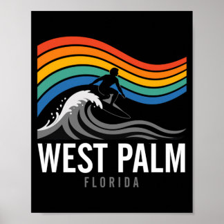 Poster Homem de West Palm Beach Flórida fazendo surf
