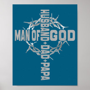 Poster Homem Deus Religioso Cristão Cruz Fé Design