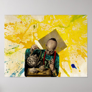 Poster Homem do chá por Michael Moffa