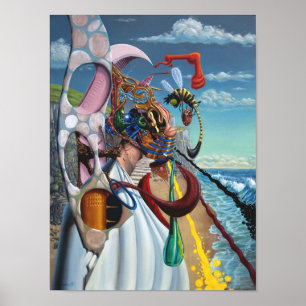Poster Homem do Flotsam. Óleo em canvas. Por Gary Dorkin