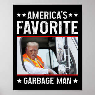 Poster Homem do Garge Favorito da América Engraçado Camin
