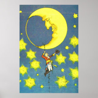 Poster Homem e Lua