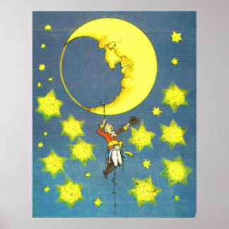 Póster Homem e Lua