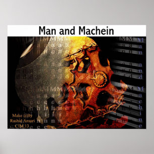 Póster Homem e Machien