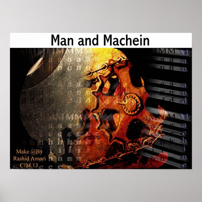 Póster Homem e Machien (Frente)