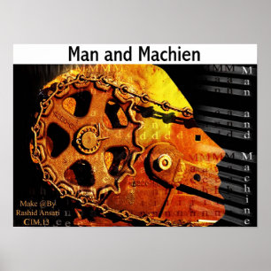 Póster Homem e Machien