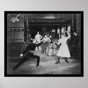 Póster Homem e mulher que cercam 1908