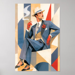 Poster Homem Elegante de 1925