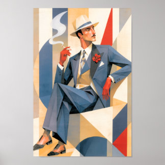 Poster Homem Elegante de 1925